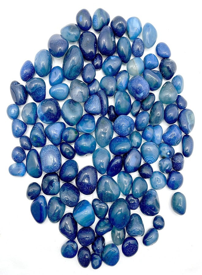 Schmick Pebbles for Decoration - Blue Onyx Pebbles Stones - Decorative Stones and Pebbles, Vase Fillers Stones - Pebbles for Plants Pots and Home Decor (2.9 Kg, Blue Onyx) - Image 1